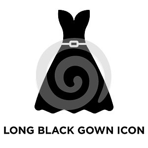 Long black gown iconÃÂ  vector isolated on white background, logo photo